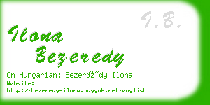 ilona bezeredy business card